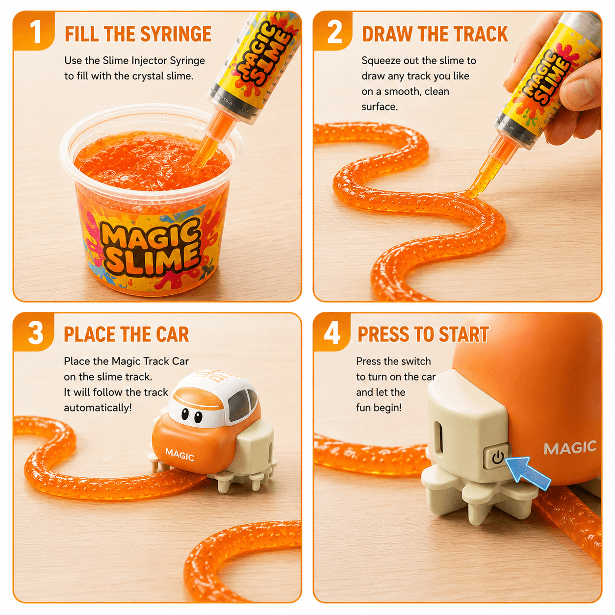 SlimeTrail™ Magic Track Car