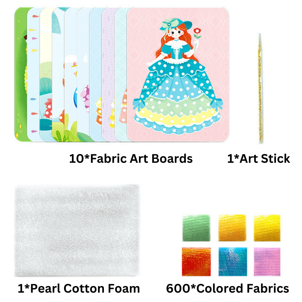 SDJMa Fabric Art Frenzy - Paper Craft Kit for Girls Age 3-8, Kids Arts  Crafts Kit, Fabric by Number Art & Crafts, No Sewing, Making Your Own DIY  Rainbow Crafts, Kids Project