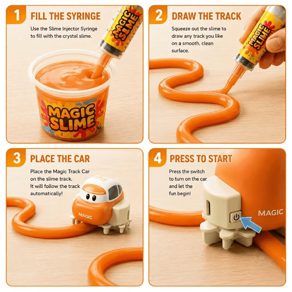 SlimeTrail™ Magic Track Car